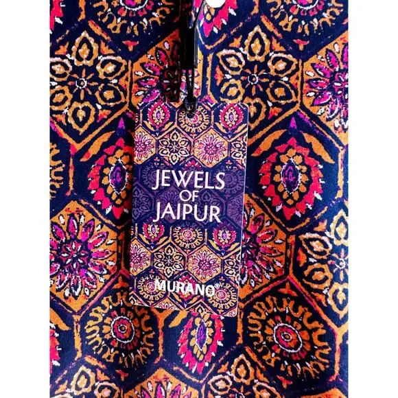 Murano Men's Multicolor Jewels Of Jaipur Slim Fit Polo Shirt Size Small NWT - Picture 3 of 5